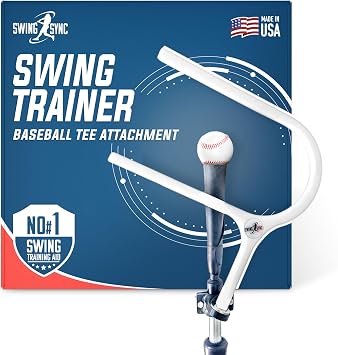 Baseball Swing Trainer for Kids & Adults | USA Made | Upgrade Your Baseball Training Equipment with the Baseball Tee Attachment Baseball Hitting Trainer