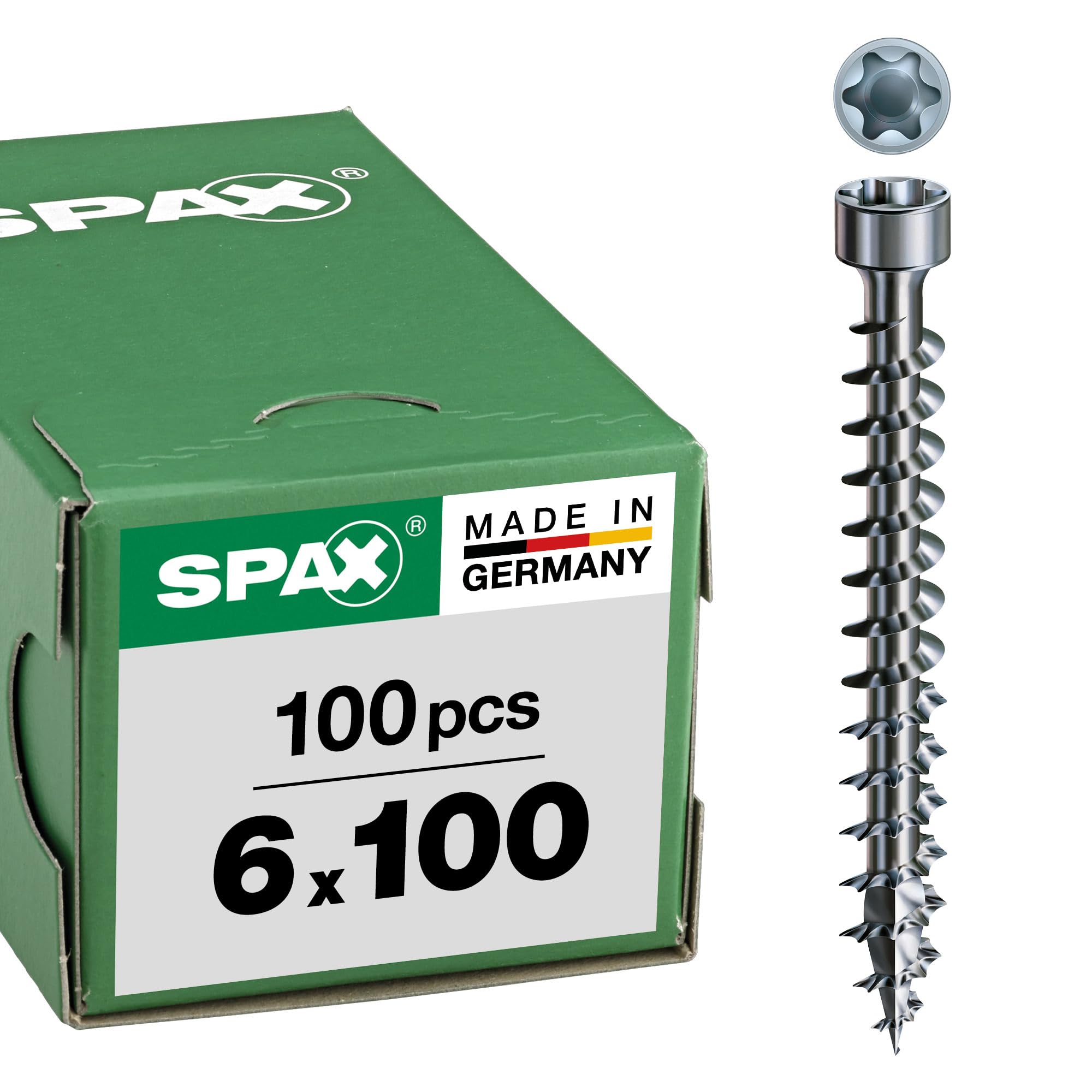 Spax T-Star Plus Cylinder Wood Screw Head/Fully Threaded/4Cut, Wirox A3J, 1211010601005