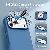 Vista 325 de GONEZ Funda de silicona para iPhone 15 Pro Max, compatible con Magsafe, protector de cámara + protector de pantalla, forro de microfibra suave Negro