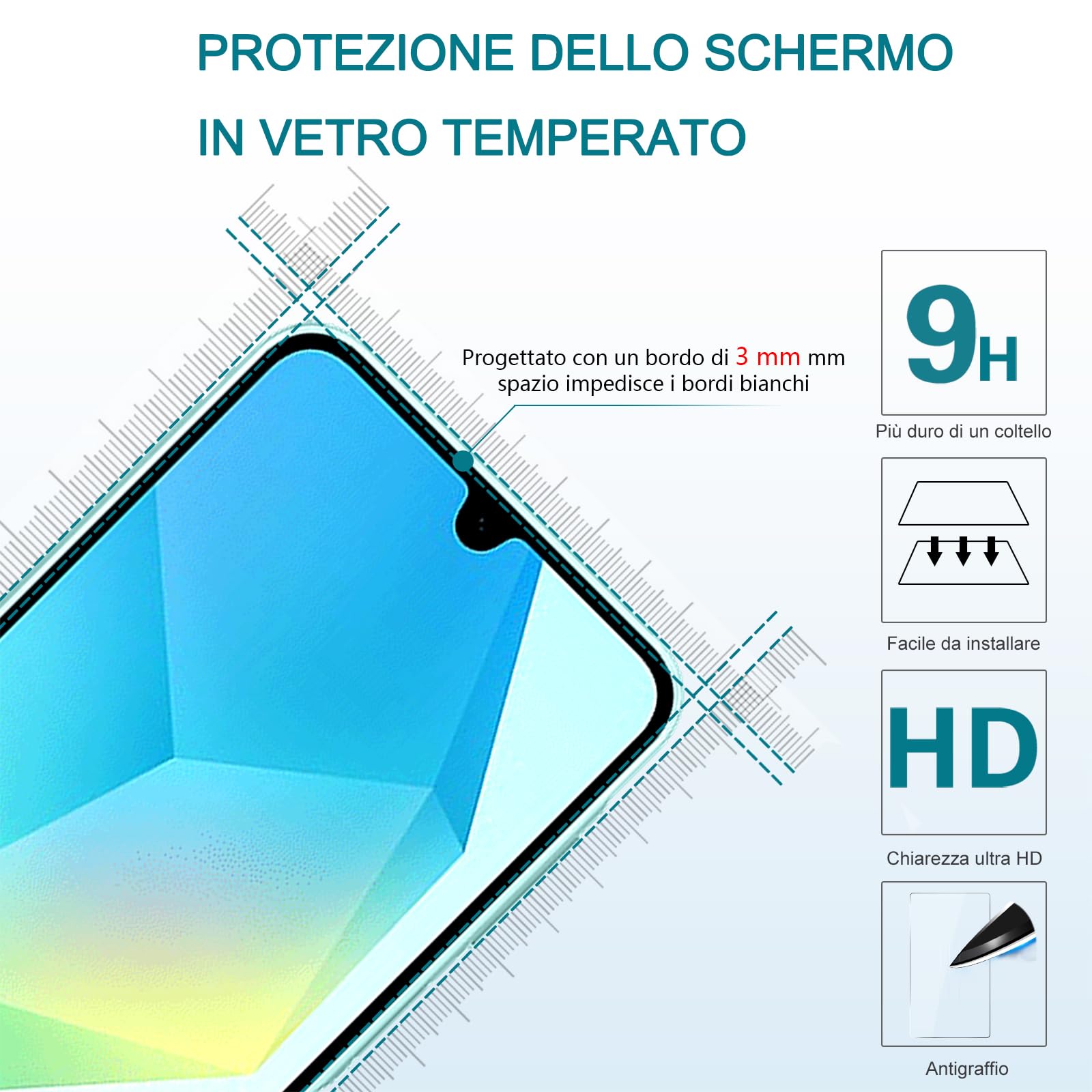 LeYi Cover per Samsung Galaxy A16/A 16 5G/4G con 2 Vetro Temperato, Custodia Armor Trasparente Silicone Morbida Puro Soft TPU Gel Bumper Originale Slim Crystal Antiurto Case per Telefono Samsung A16