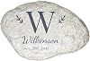 GiftsForYouNow Family Initial Personalized Garden Stone, 11.5” W x 8.25” H x 1 ½” D, Resin