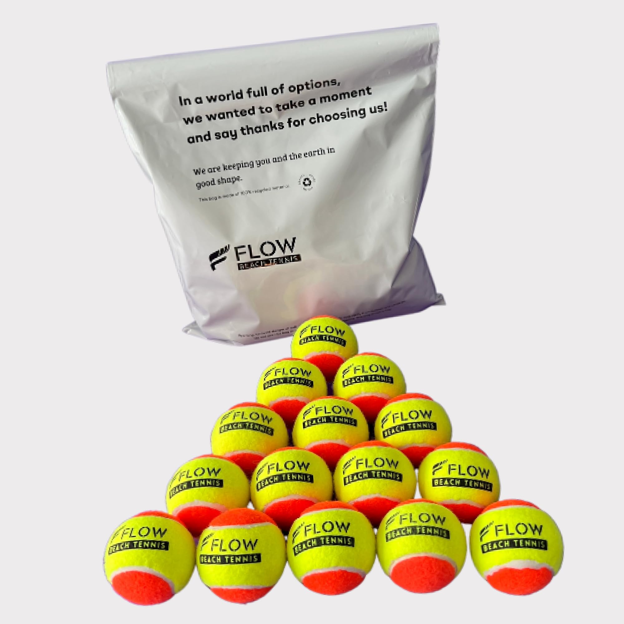 Flow Beach Tennis Beach Tennis Balls ITF Approved (15 Count)