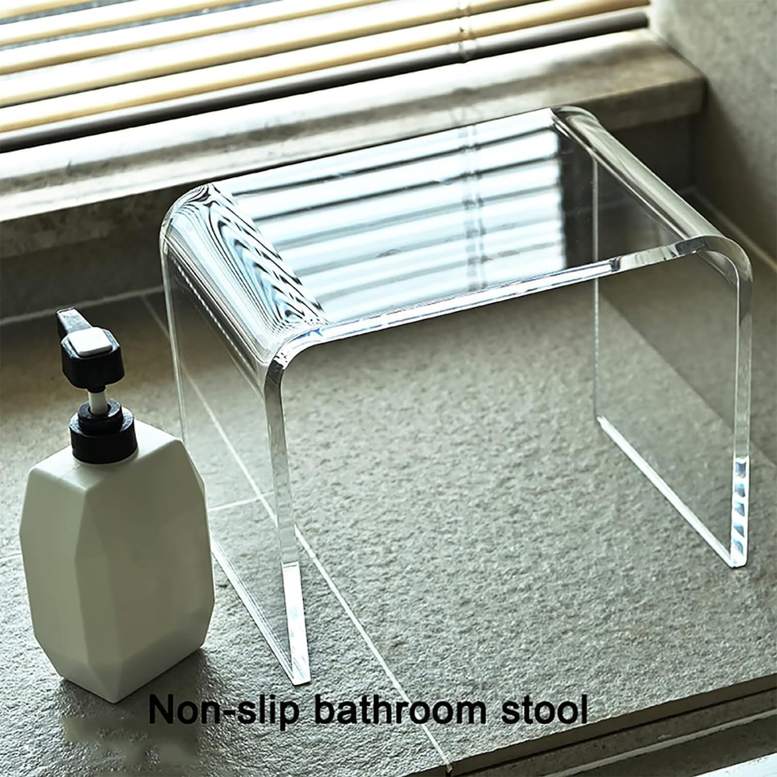 Nowoczesny taboret prysznicowy, antypoślizgowy, z tworzywa sztucznego, ławka prysznicowa i półka na buty, 42,5 x 28 x 40 cm, lekka konstrukcja zapewnia bezpieczeństwo i komfort