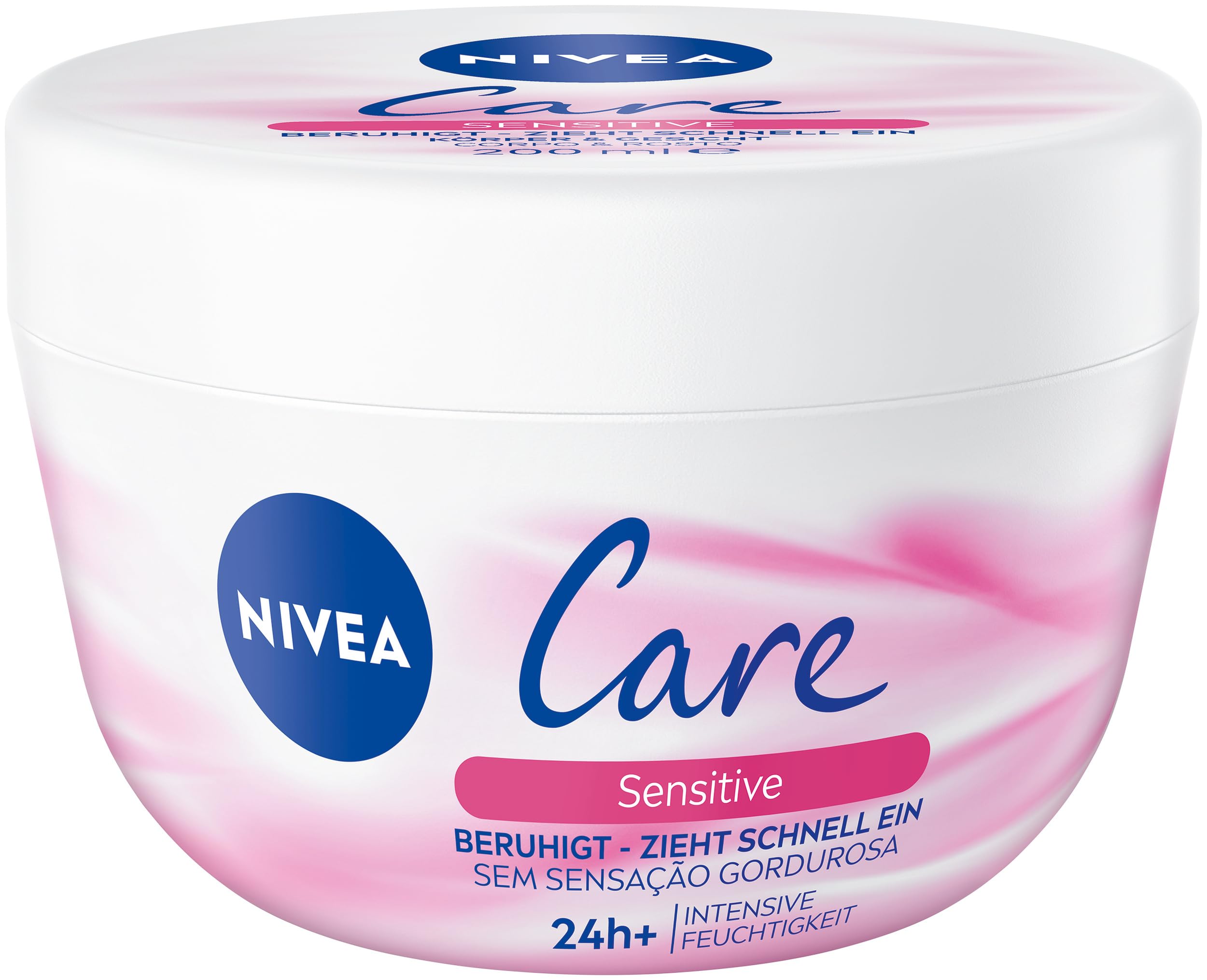 NIVEA Creme Care Sensitive Gesichts- und Körpercreme 24h Feuchtigkeit, sensitive Haut 200 ml