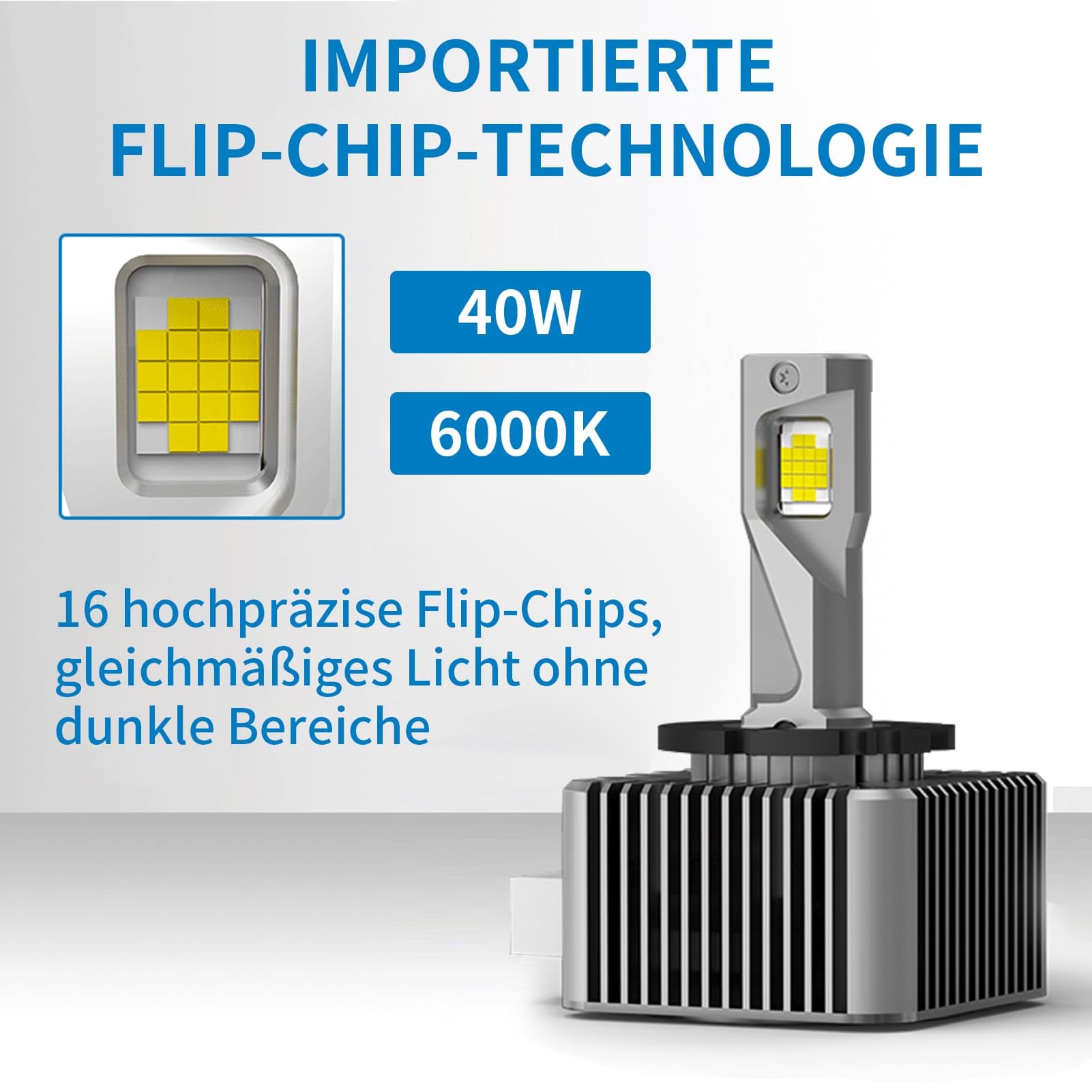 D1S Xenon Brenner 6000K–weiß Extra Hell, 12V 60W, zugelassen, OEM-Ersatz, CANBUS-fehlerfrei, Xenon Scheinwerferlampe – 2 Stück