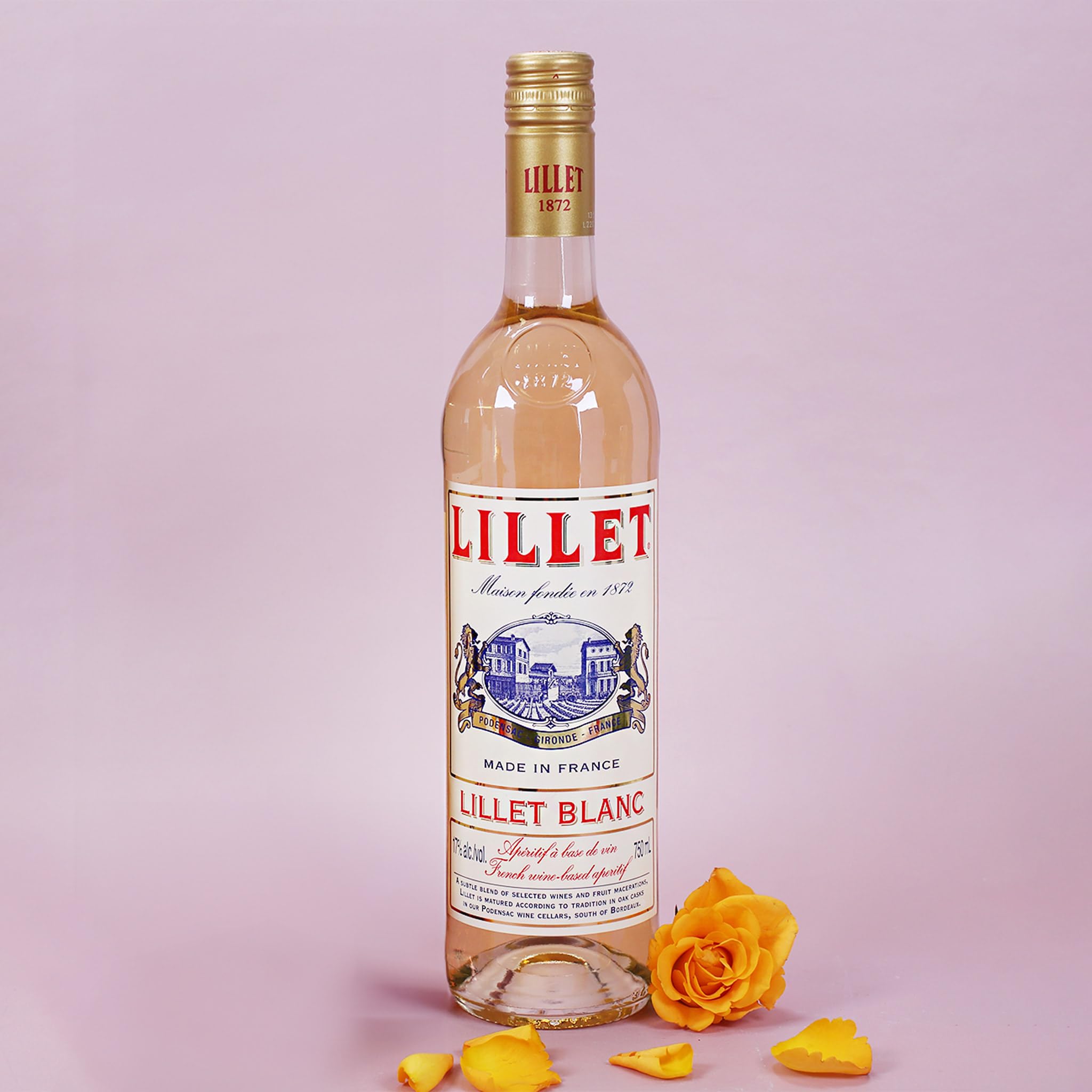 Geschenkset Mama du bist wundervoll – Glas mit Gravur und 750 ml Lillet Rosé oder Lillet Blanc – Geschenk zum Muttertag oder Geburtstag – personalisierte Geschenkbox mit Bär-Motiv (Lillet Blanc)