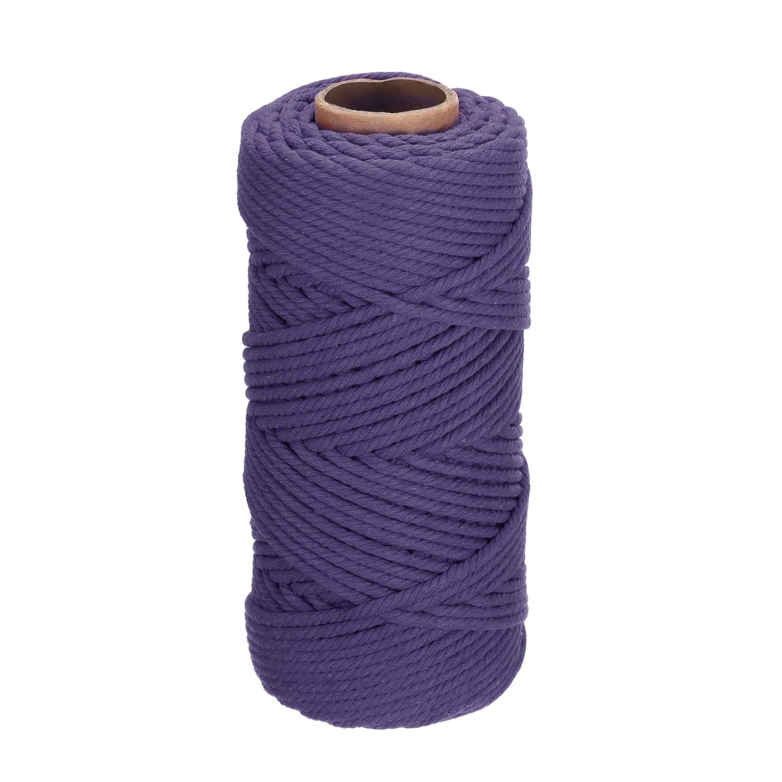 DMiotech 4mm x 80M (87 Yard) Dark Purple Natural Cotton Macrame Rope