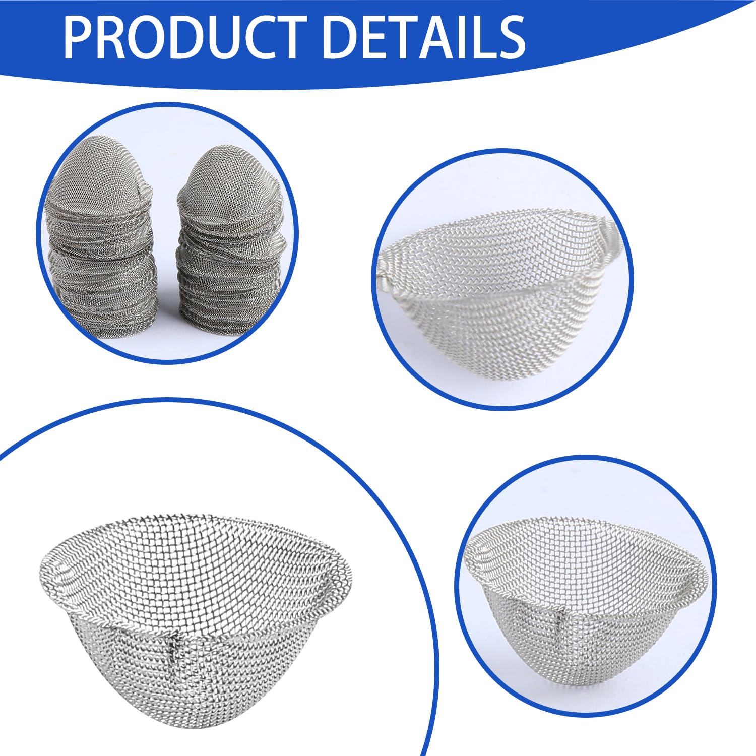 Filtros de malla de acero inoxidable 19 mm reutilizables para vaporizadores y tuberías de agua