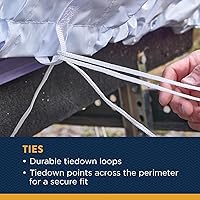 Vista 8 de Transhield Cubierta para barco de torre de vigilia de 21 pies a 27 pies Cubre el 100% del barco por encima del riel de frotación, resistente a