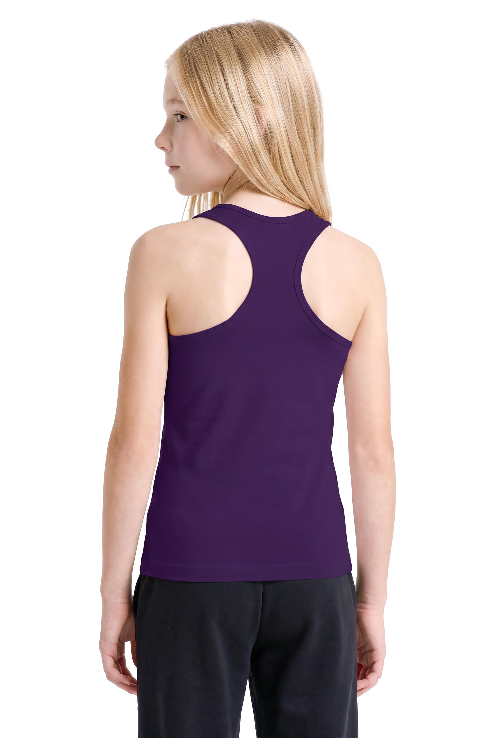 Kurve Premium Girls Seamless Supersoft Wide Strap Comfortable Racerback Tank (Made with Love in The USA)