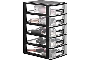5-Layer Plastic Drawer Storage Organizer: Optimize Storage Space with Ample Drawers