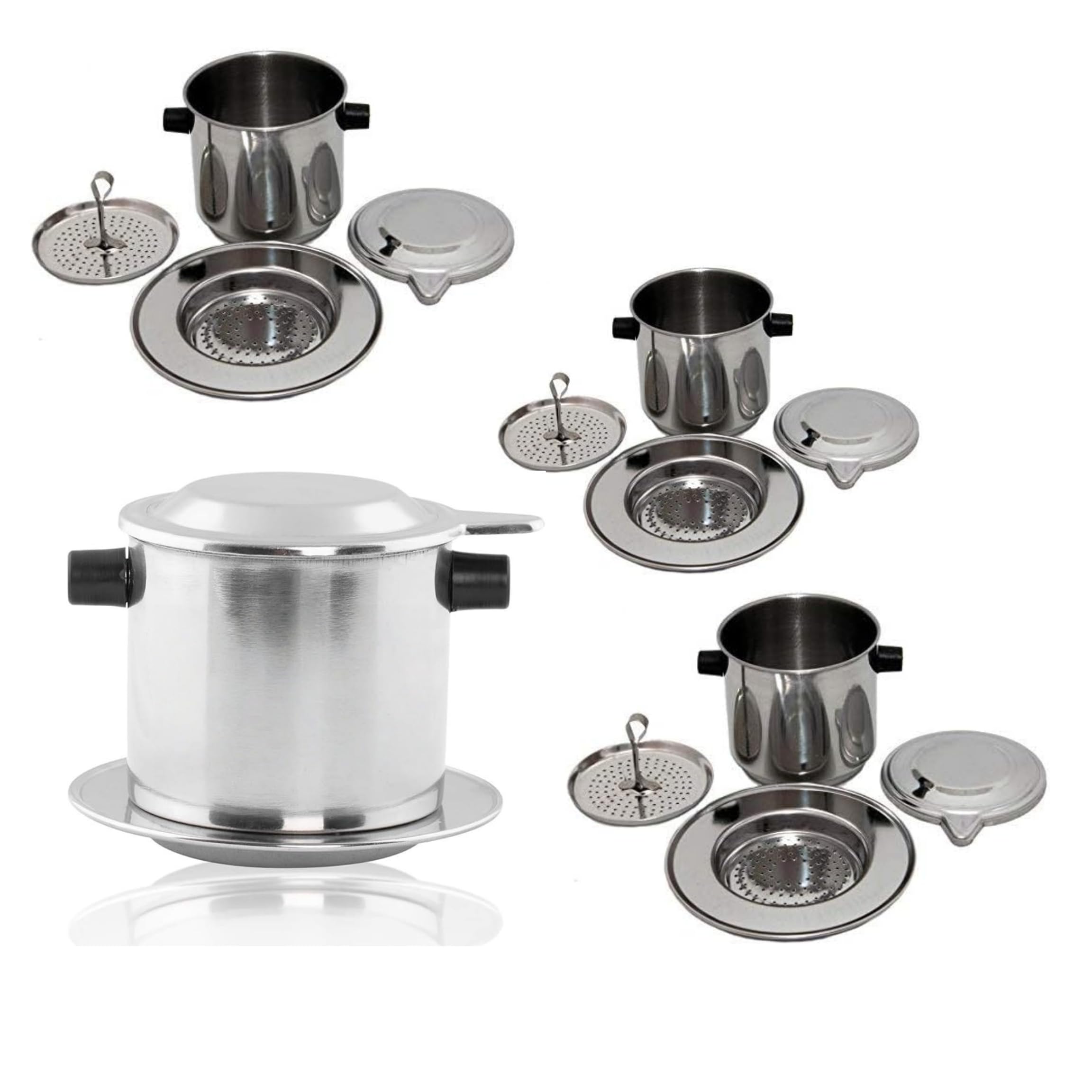 Vietnamese coffee 6oz dripper Coffee Filter Set Kitchen Cafe Travel Office.Single Cup Reusable Vietnamese Coffee Dripper?100 coffee filter papers are given as a gift?