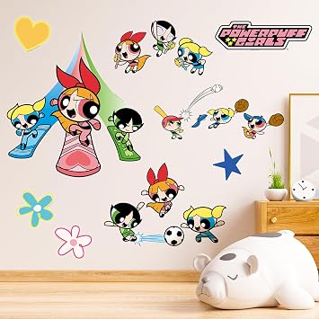 Wall Stickers for Kids - Cute Cartoon Wall Decals for Girls Room, DIY Removable Stickers for Baby Kids Nursery Girls Bedroom Living Room Playroom Wall Decoration