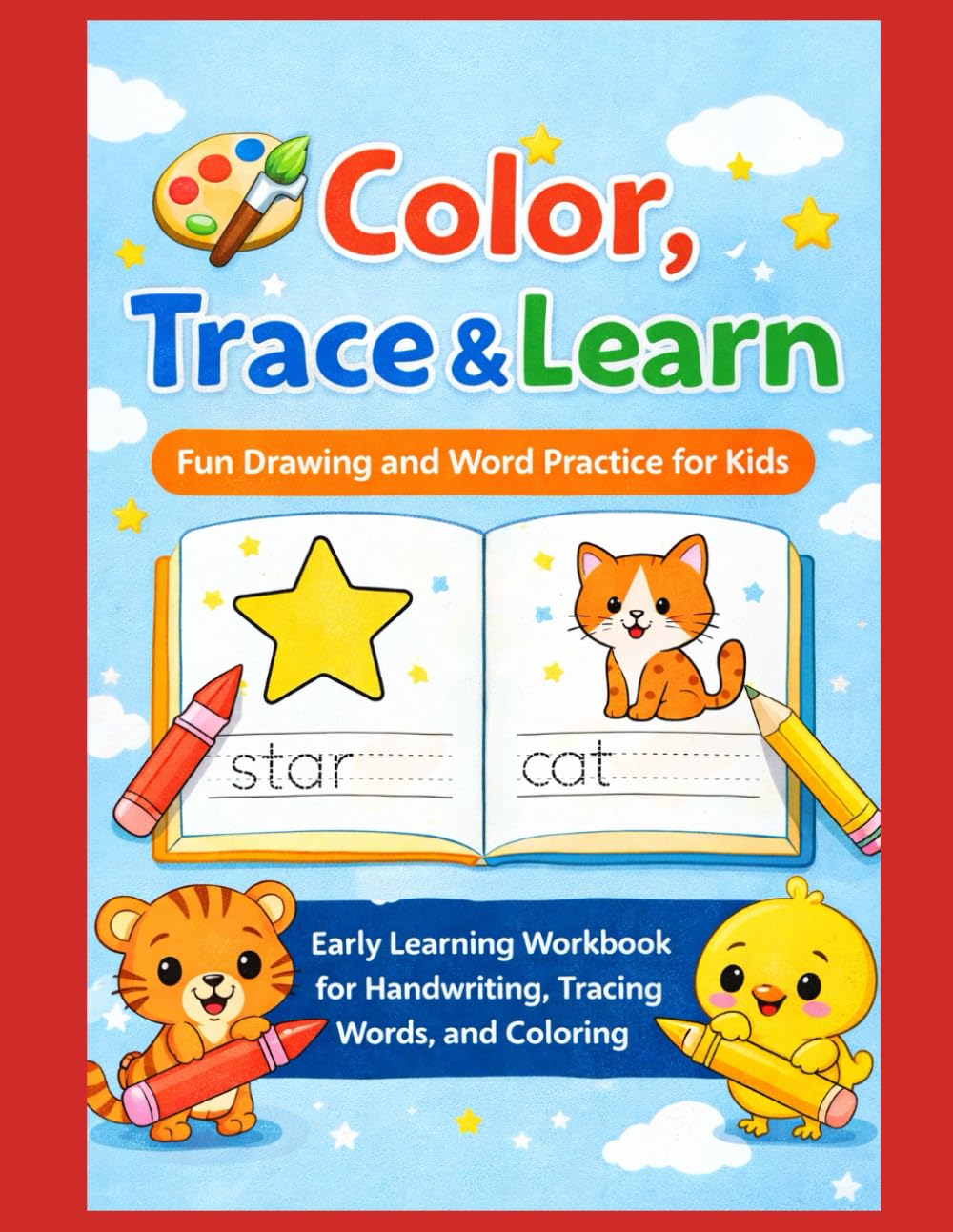 Color, Trace & Learn – Fun Drawing and Word Practice for Kids