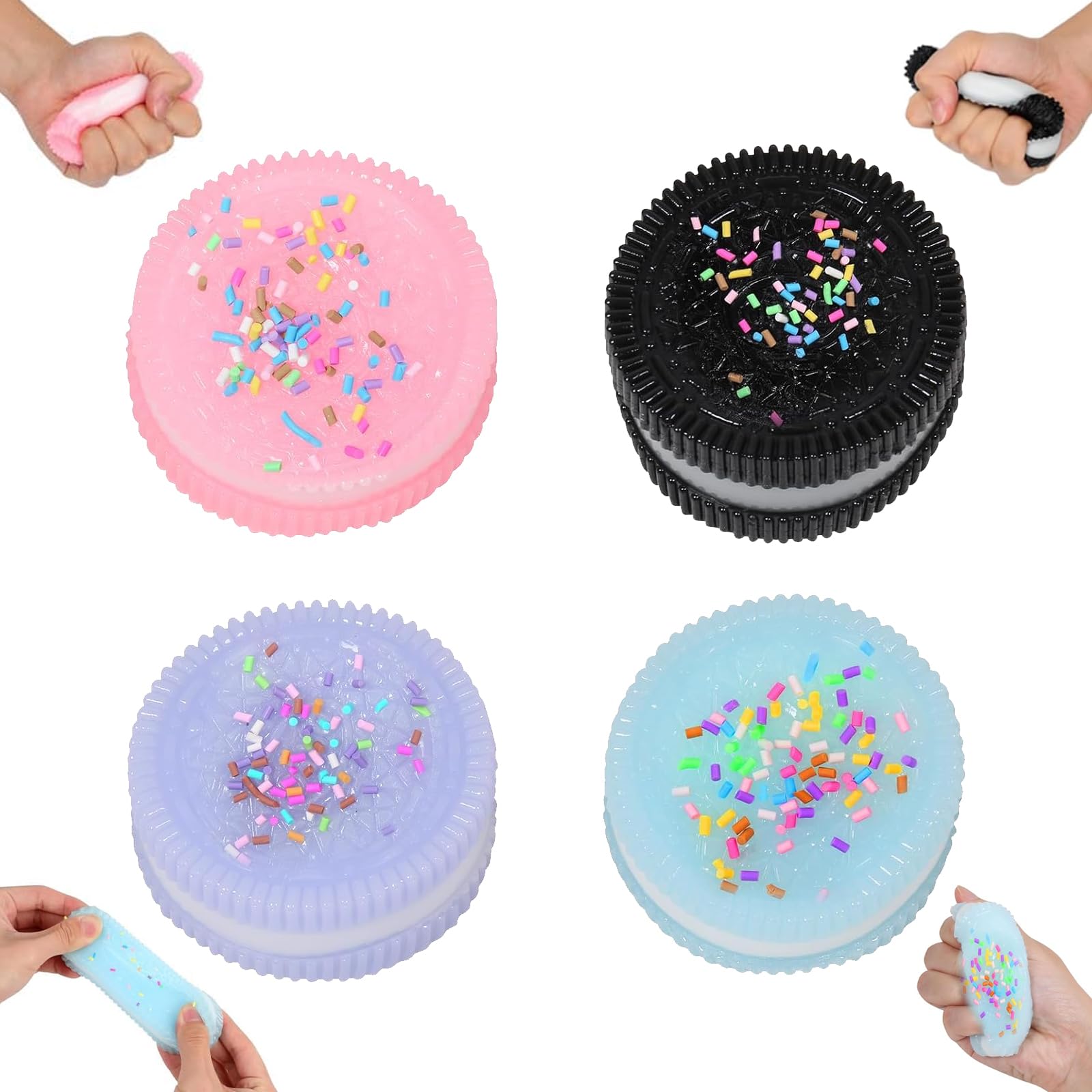 2 Pièces Biscuit Stress Relief Toy et 6 x Squishy Patte de Chat Jouet,Squeezie Squishy Jouets Anti Stress Enfant,Squishy Kawaii Biscuit et Pattes de Chat Squeeze,pour Les Enfants et Les Adultes
