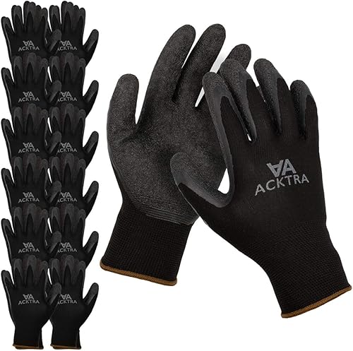Guantes de trabajo WG008 de nailon con revestimiento