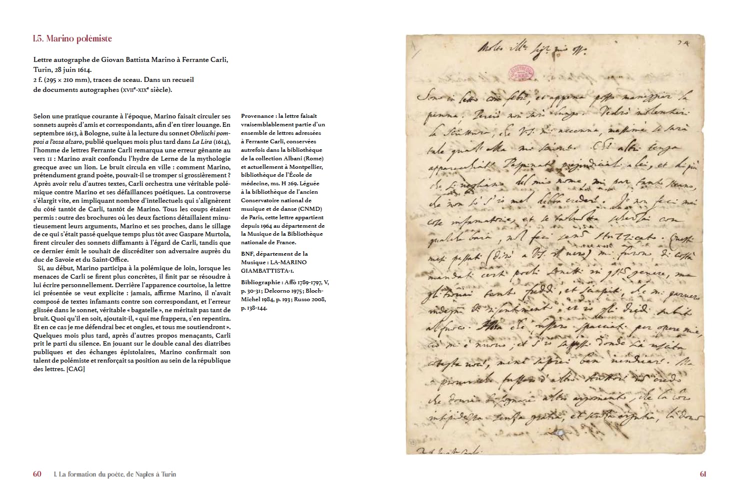 Giovan Battista Marino (1596-1625) Un poète italien à la cour de France