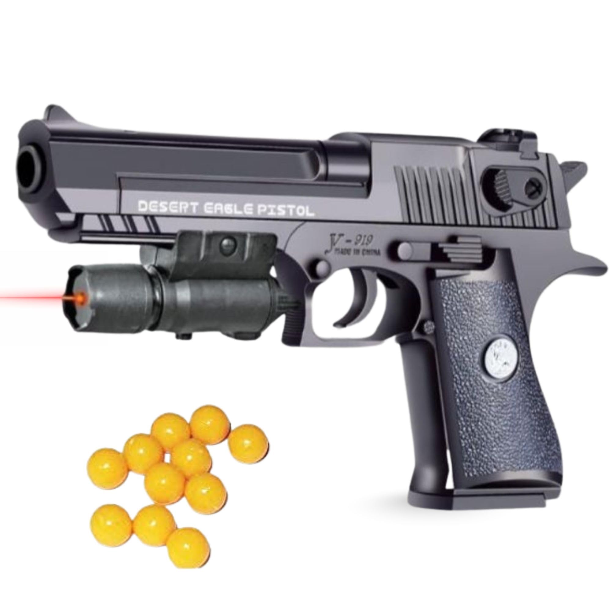 Laser Light Gun Toys for Kids 5+ Years with 100+ 6MM BB Bullets Gun for Boys and Girls 1PCs AirSoft Black Pistol Toy Long Range Police Air Gun Pistol Guns Originalr Plastic For Children Banduk