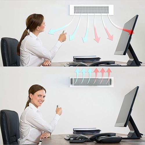 Miniatura 5 de Home Intuition - Deflector magnético ajustable de calor y aire para rejillas de ventilación, pared lateral y rejillas de techo, paquete de 2 unidades