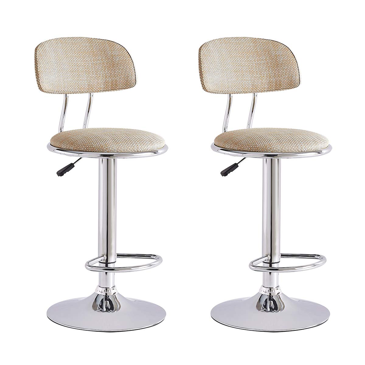 Buy Hironpal Bar Stool Set of 2 with Ergonomic Backrest, Rattan