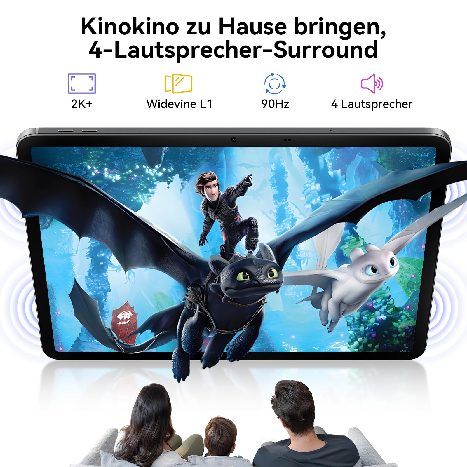 Blackview Link 8 Tablet 13 Zoll,Tablet mit Tastatur und Stift,90Hz Gaming Android 15 Tablets,18GB RAM+256GB ROM,MediaTek G100 Gemini AI/PC Modus/2K+ FHD/8400mAh/Widevine L1/Face ID/16MP+13MP/GPS