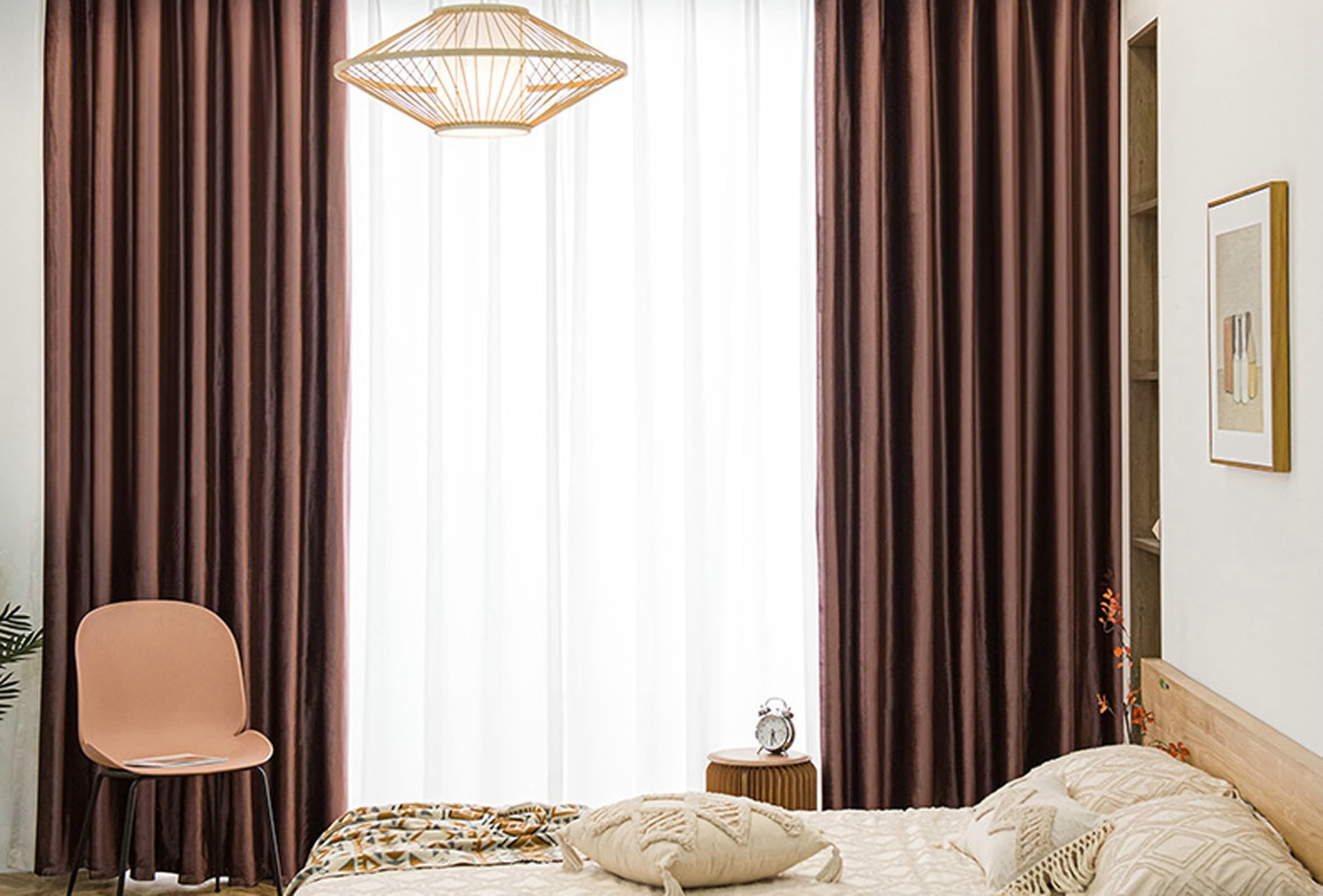 Rideaux occultant bloquer la lumière du jour fenetre chambre violet rose
