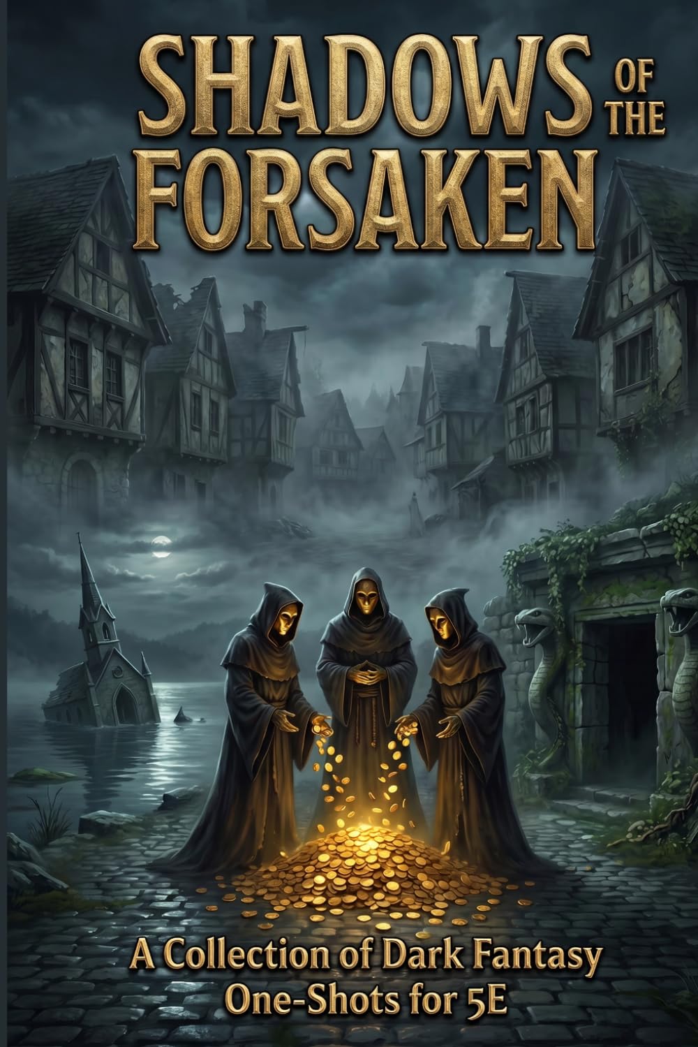 Shadows of the Forsaken: Dark Fantasy D&D 5E One-Shot Adventures Bundle: Unravel Ancient Curses, Confront Terrifying Horrors, and Break Cycles of Despair in Three Gripping 5th Edition Campaigns