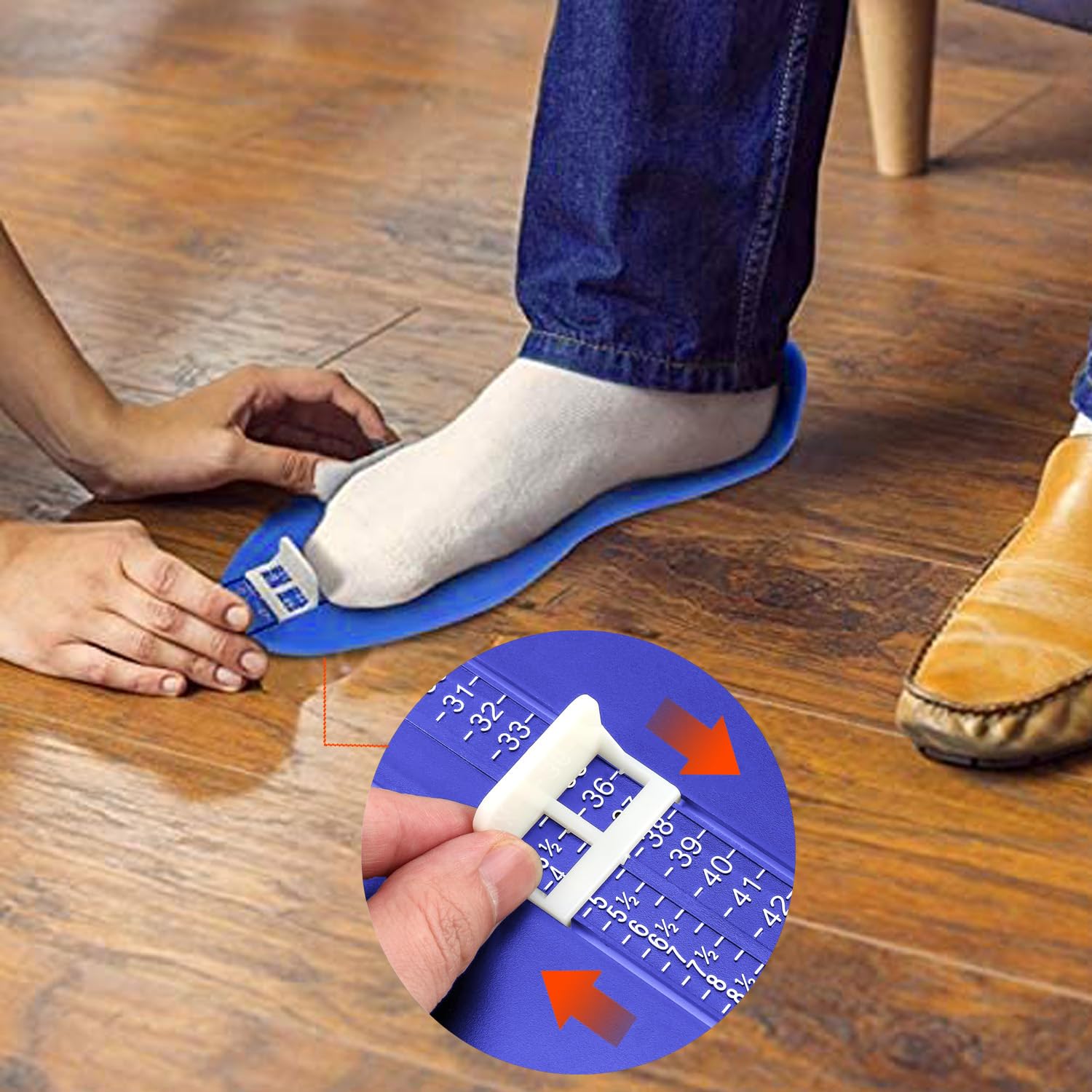Pedimetre Enfants et Adultes, Pédimètre Professionnel avec Barème pour Déterminer la Pointure 6 à 47 instrument de mesure de chaussure adulte pour enfants confirme la taille