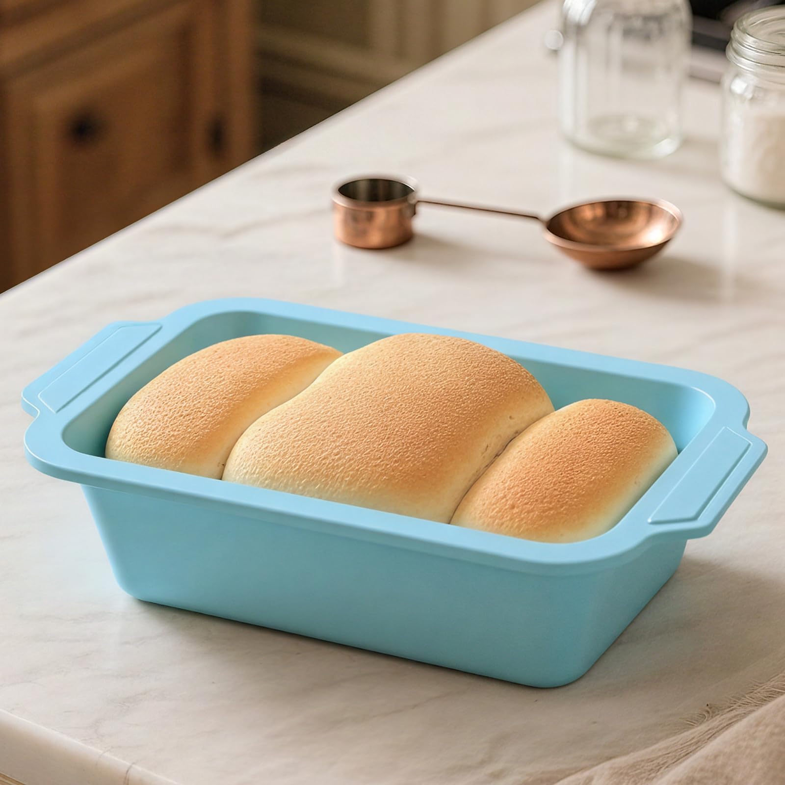 Silicone Loaf Tin with Frame: 24x13cm Nonstick Banana Bread Tin for Baking