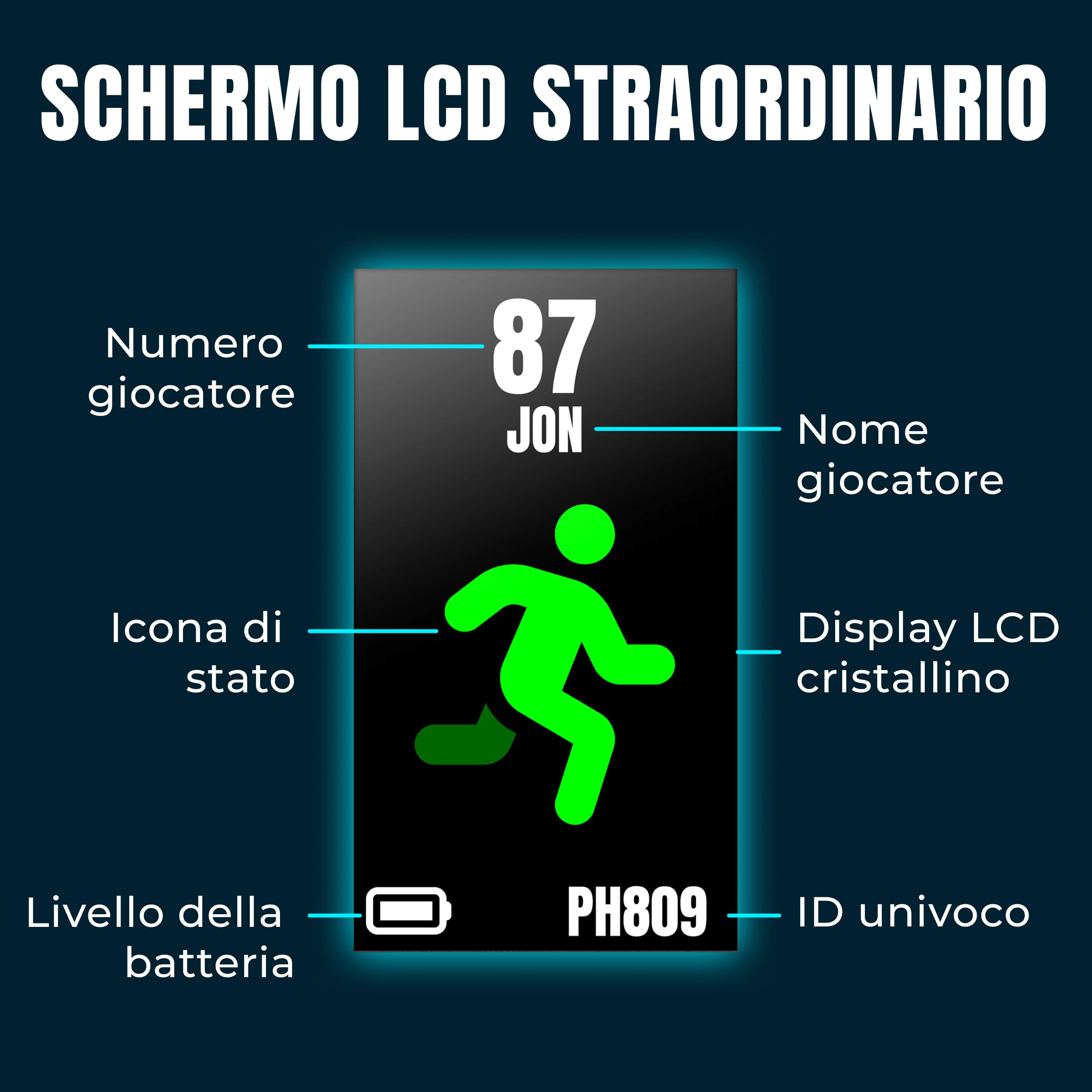 Tracker calcio e gilet, 18 metriche chiave, abbonamento 60 giorni. Attrezzatura per monitorare prestazioni e forma fisica (Adulto S)