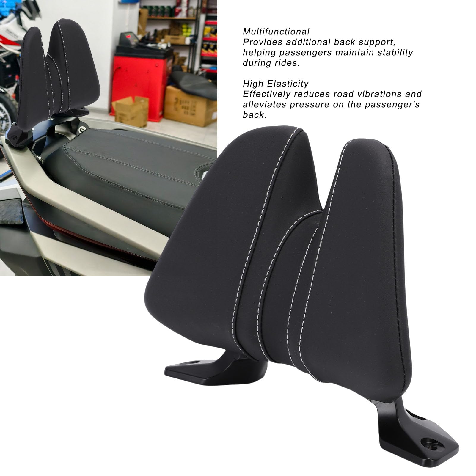 Respaldo del Pasajero Sissy Bar Alta Elasticidad Impermeabilización Elegante Reemplazo para ZONTES 368G 2024 2026