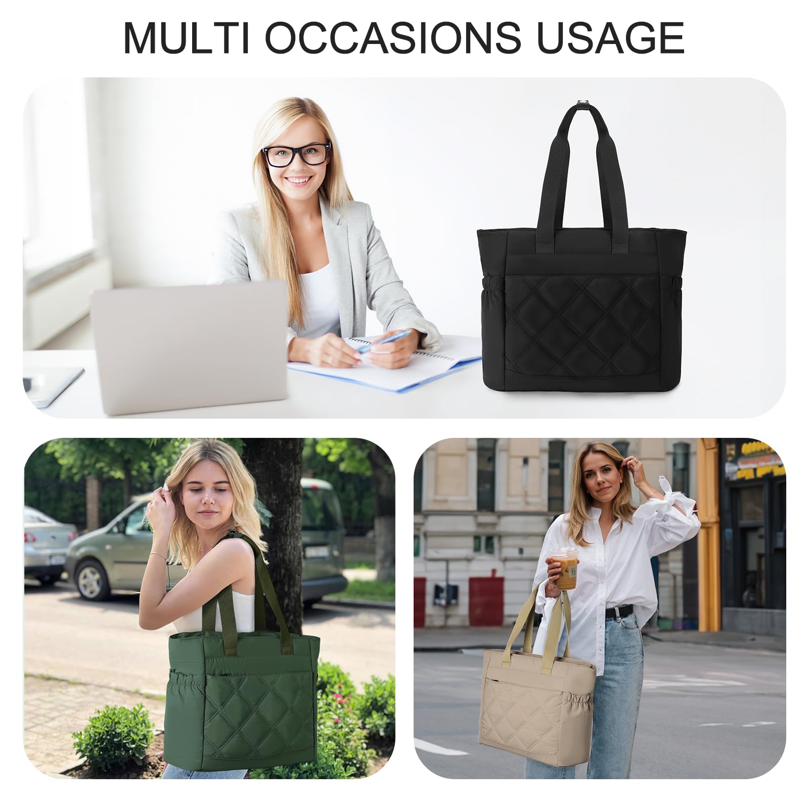 Chase Chic Torebka damska, duża torba na laptopa o przekątnej ekranu 15,6", do pracy, podróży