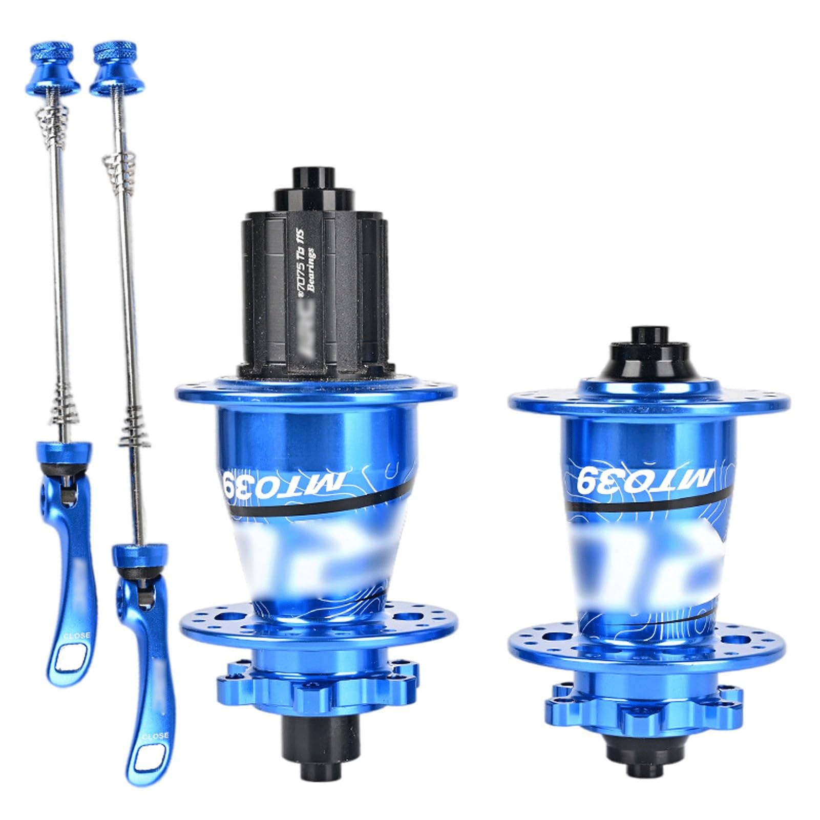 Set di Mozzi Anteriori Posteriori per Mountain Bike 32 Fori 6 Bulloni Mozzo Freno a Disco Sgancio Rapido/Passante Mozzo Alxe HG/XD/MS(Blue QR,HG)