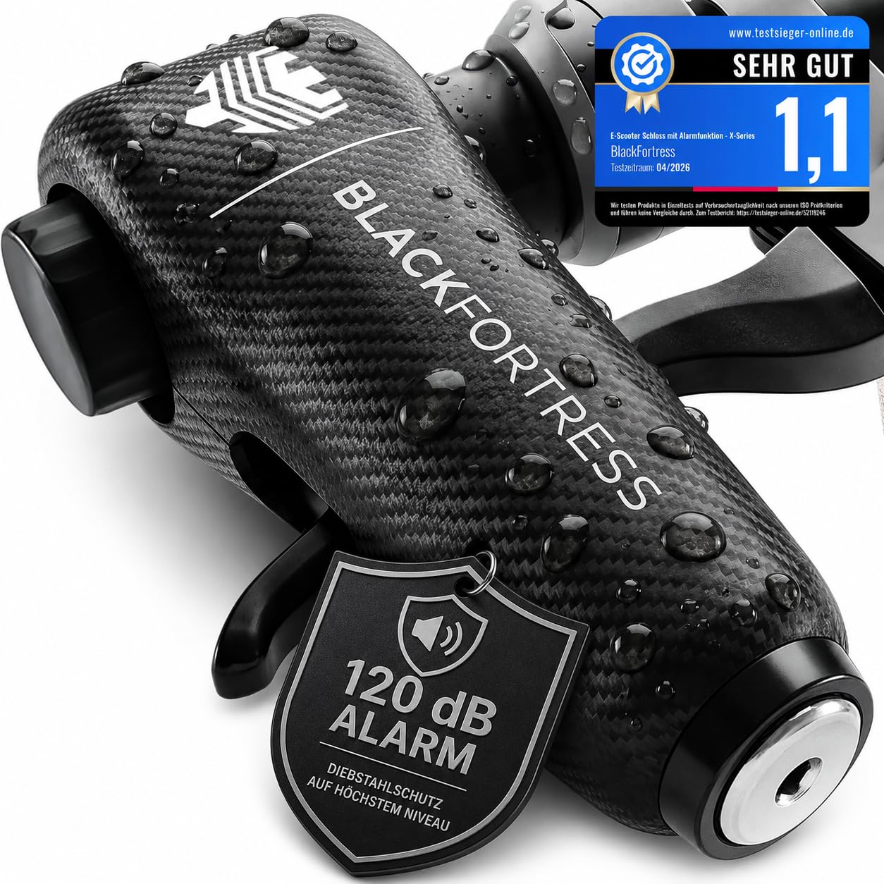 Serratura e serratura per scooter e bicicletta con funzione di allarme da 120 dB, antifurto, impermeabile, accessorio per scooter elettronico, Smart Lock E Roller Lock Accessories Gadget