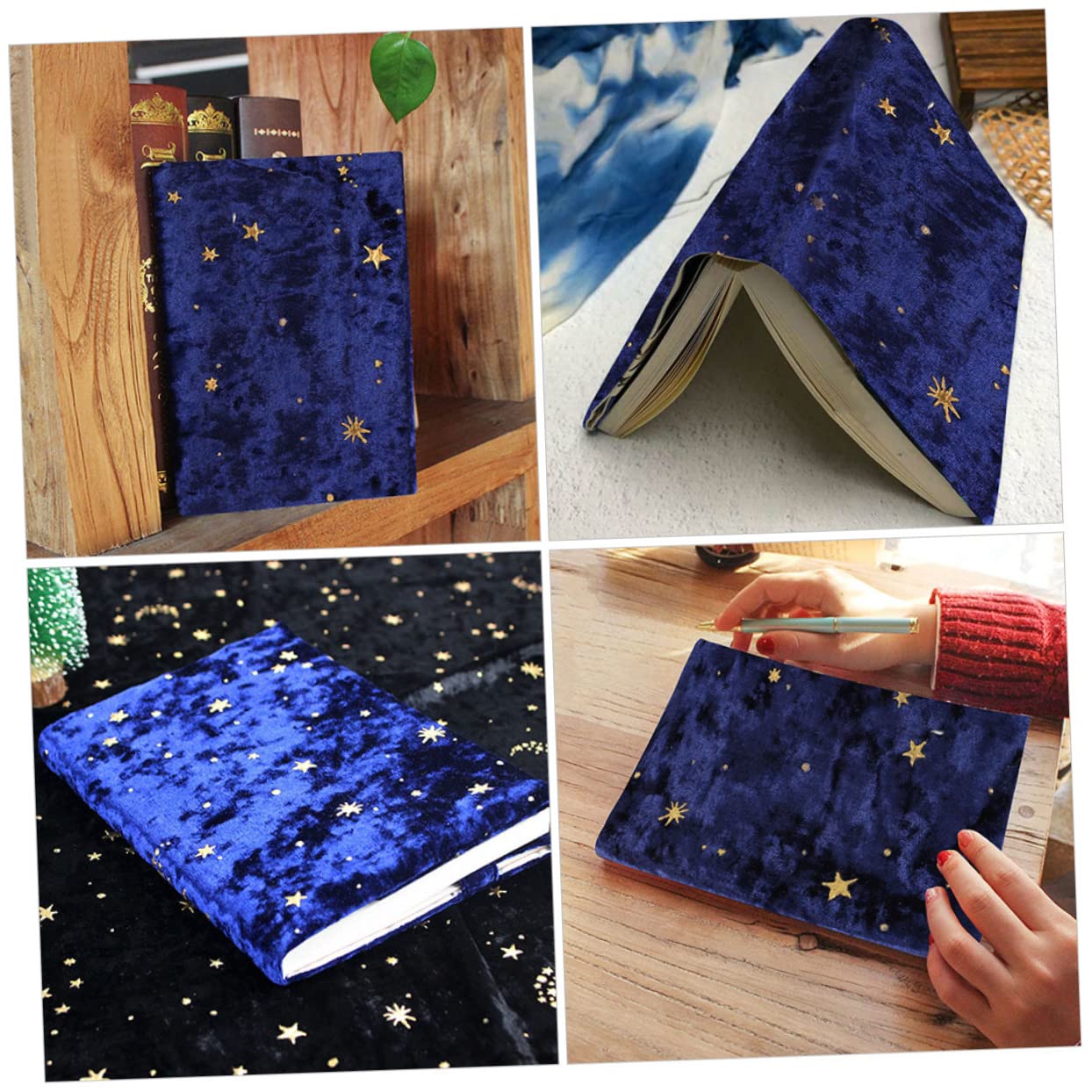 SHINEOFI 3piezas Funda De Libro Reutilizable De Tela Cubierta Protectora Decorativa Para Cuadernos y Libros De Texto Diseño Clásico De Estrellas y Fácil De Usar y Resistente Manchas