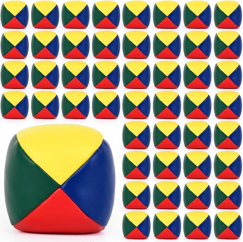 50 bolas de malabarismo para principiantes, bolas de malabarismo coloridas a granel, suaves, duraderas y fáciles para principiantes