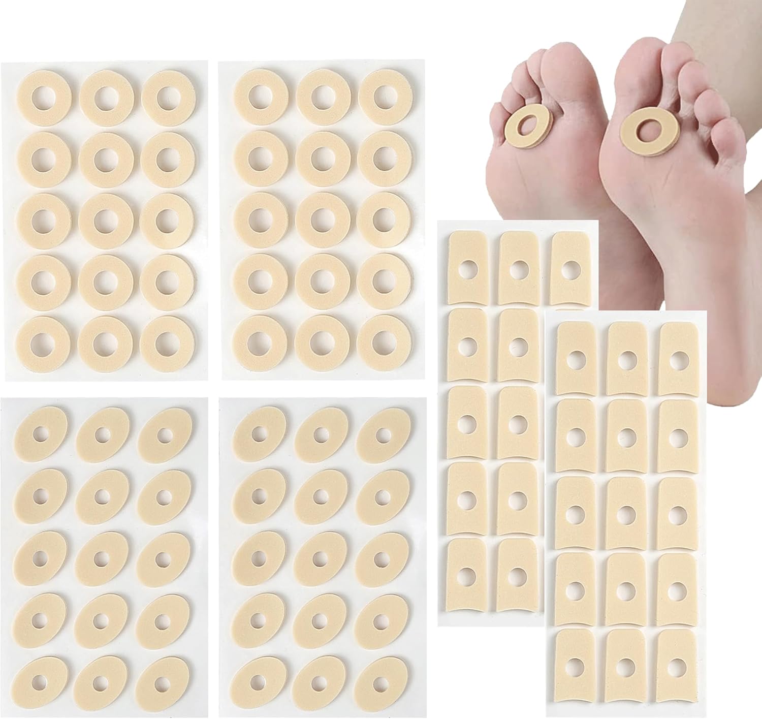 90Pcs Self Adhesive Corn Cushions Corn Pads for Toe for People with