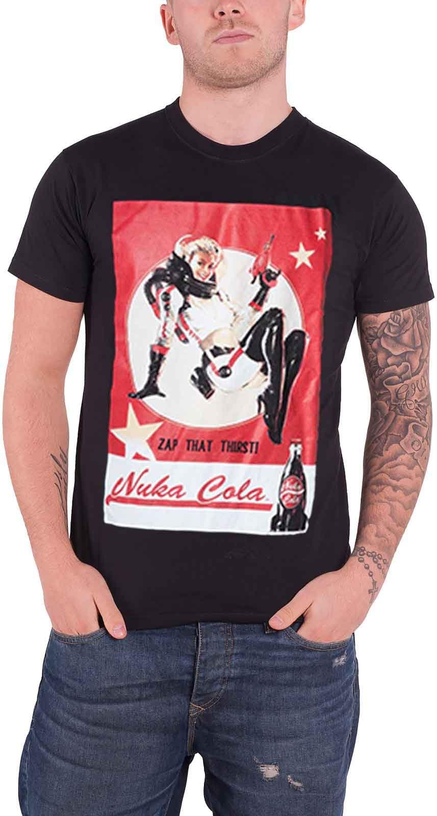 Fallout 4 Nuka Cola Lady Ps4 Xbox Official Mens Black T Shirt