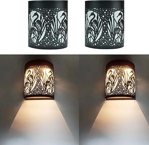 Luces de pared para exteriores, lámpara decorativa solar para exteriores, iluminación de valla de pared para patio, puerta delantera, patio, disponible en Yaxa Peru