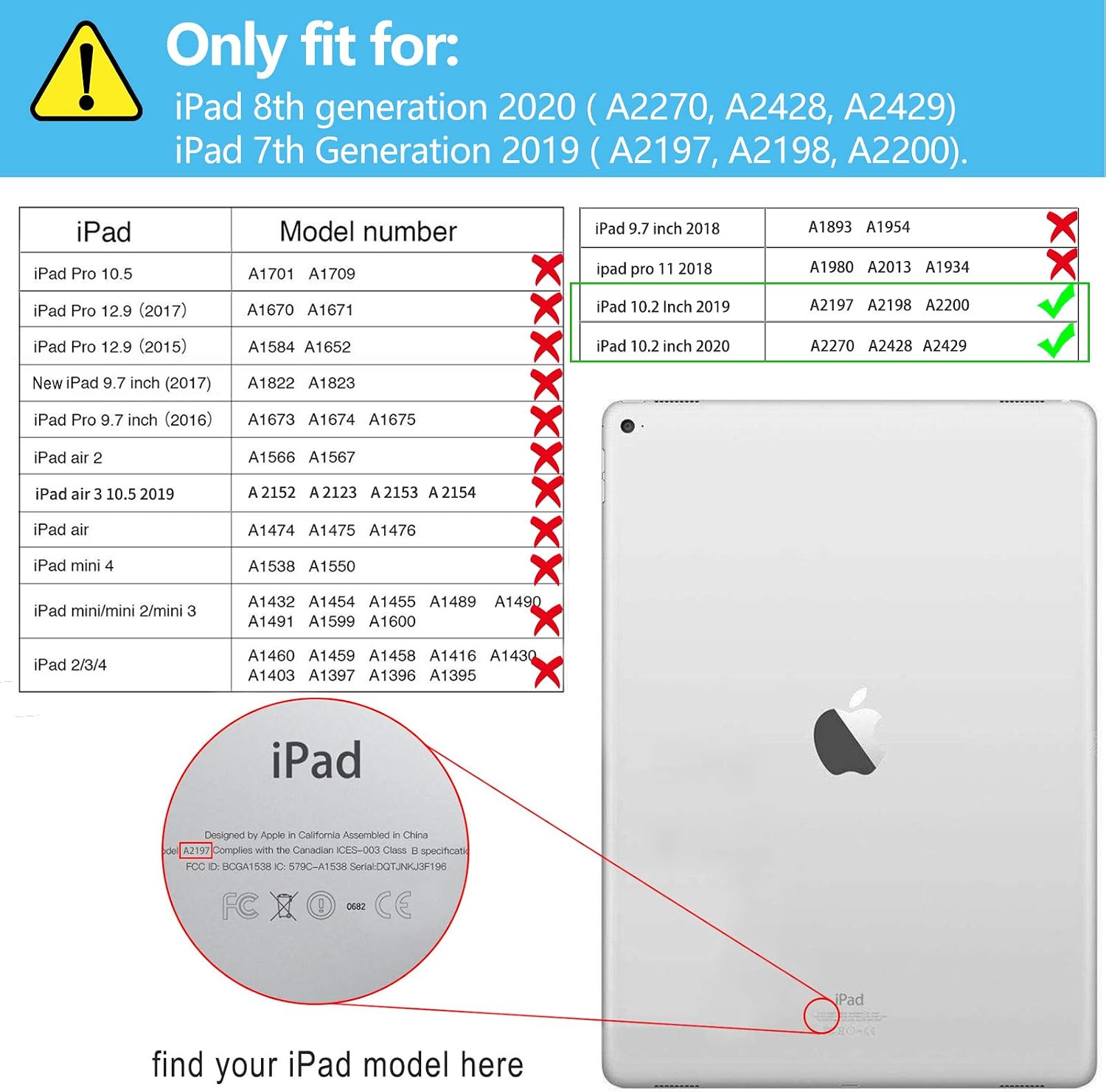 INFILAND iPad 7th Generation Case, iPad 8th Generation Case, Multi-Angle Business Cover Built in Pocket for iPad 10.2 inch 2019/2020 (Auto Wake/Sleep) (White-Marble)