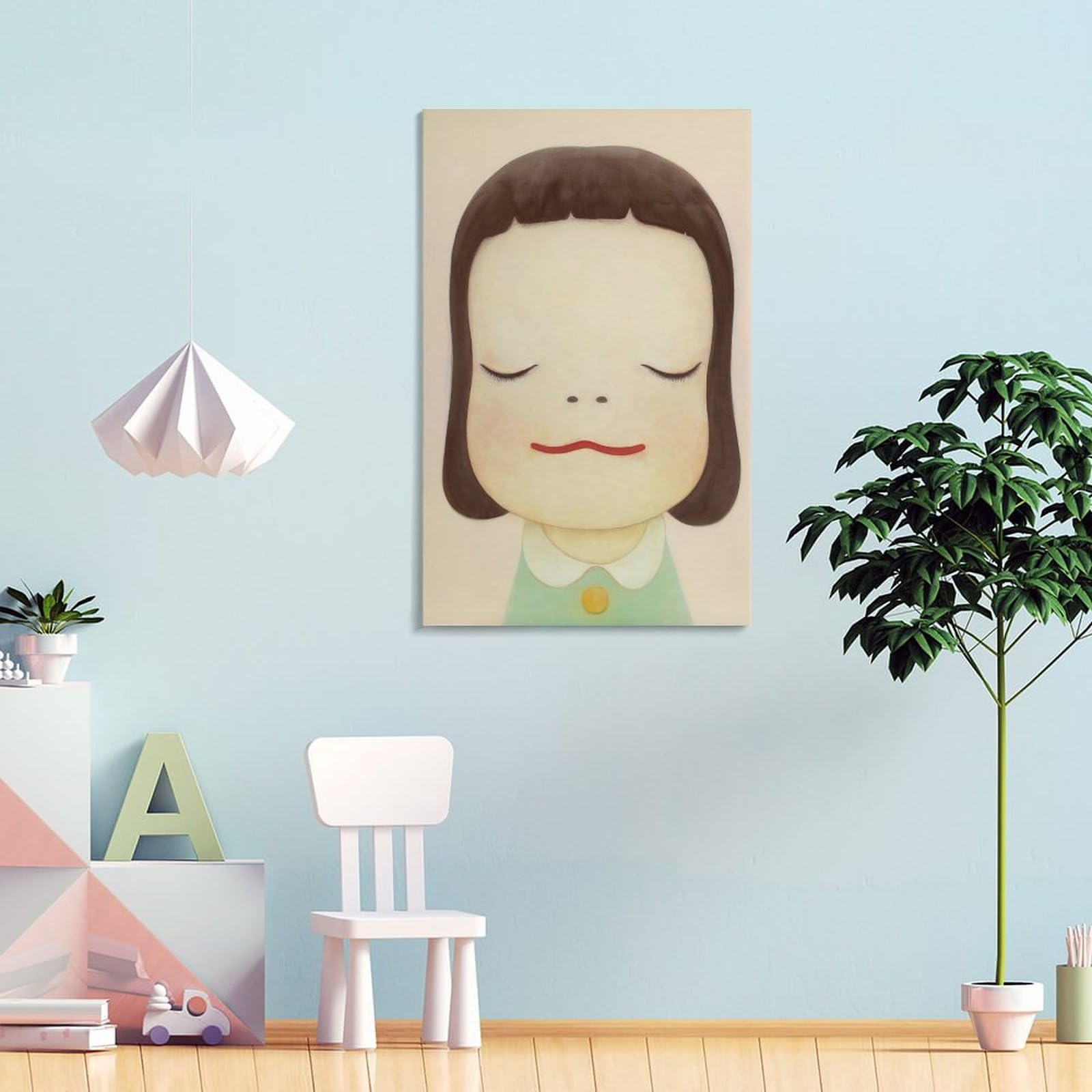 Amazon.co.jp: 奈良美智 油絵 クールの印刷 複製画 絵画 アート