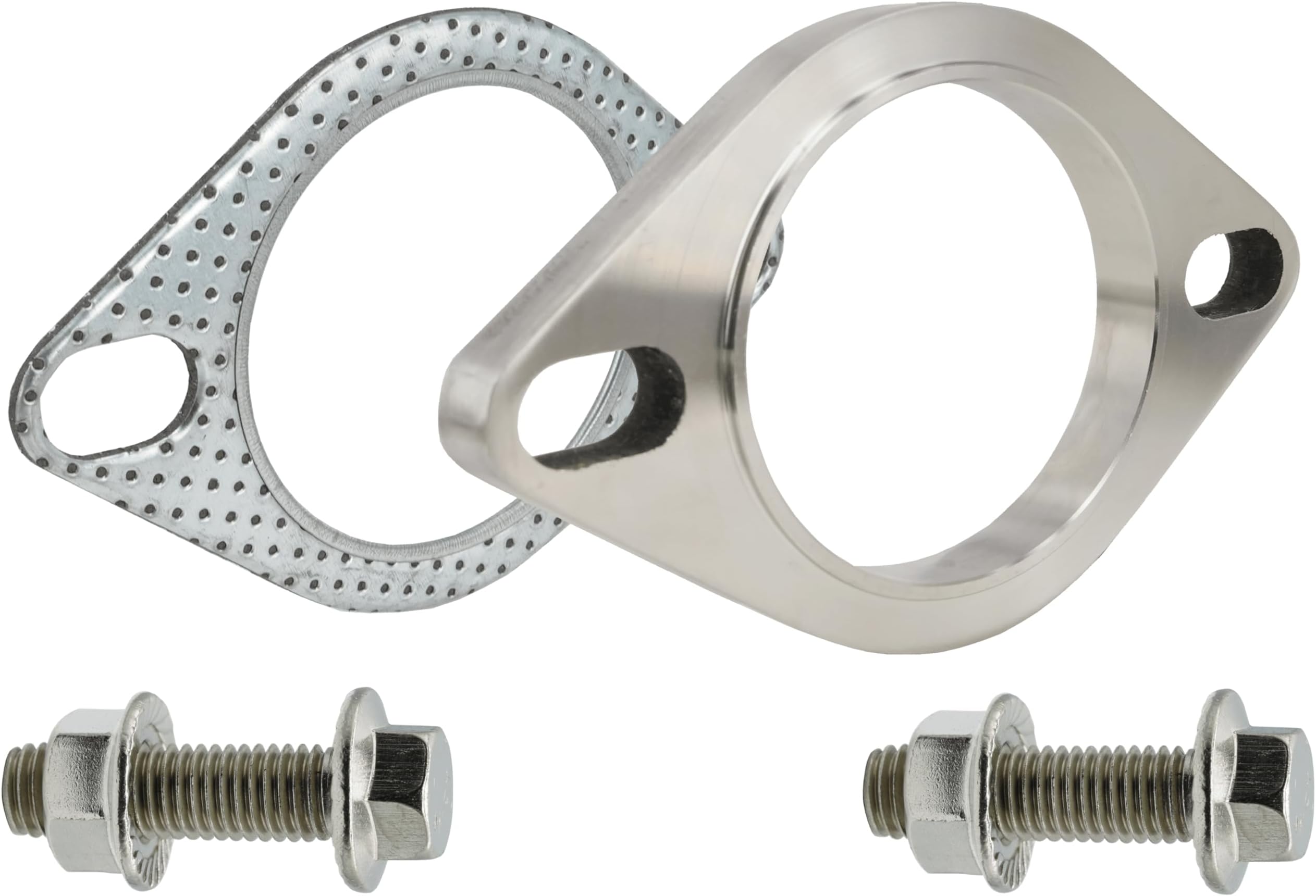 2 Fit Exhaust Converter Pipe Flange Repair Kit With Gasket & Bolt - Foto 5