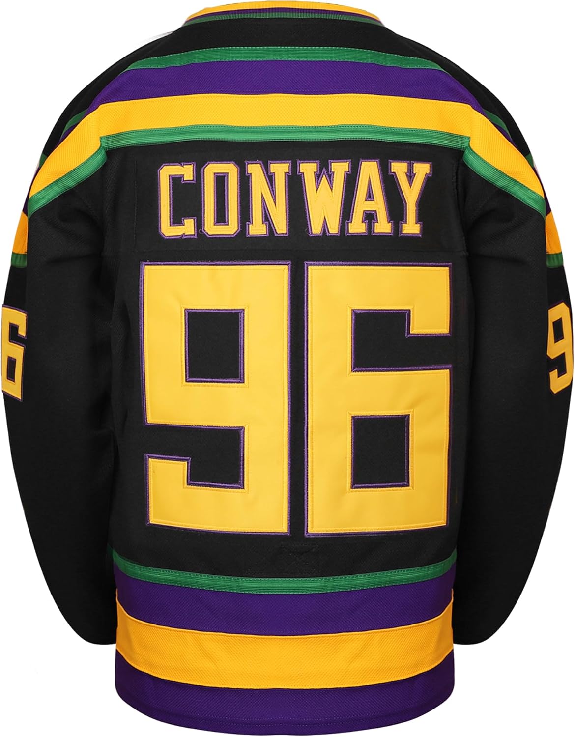 Mighty Ducks Jersey #96 Charlie Conway #99 Adam Banks #33 Greg Goldberg #66 Gordon Bombay Movie Hockey Jersey White Green