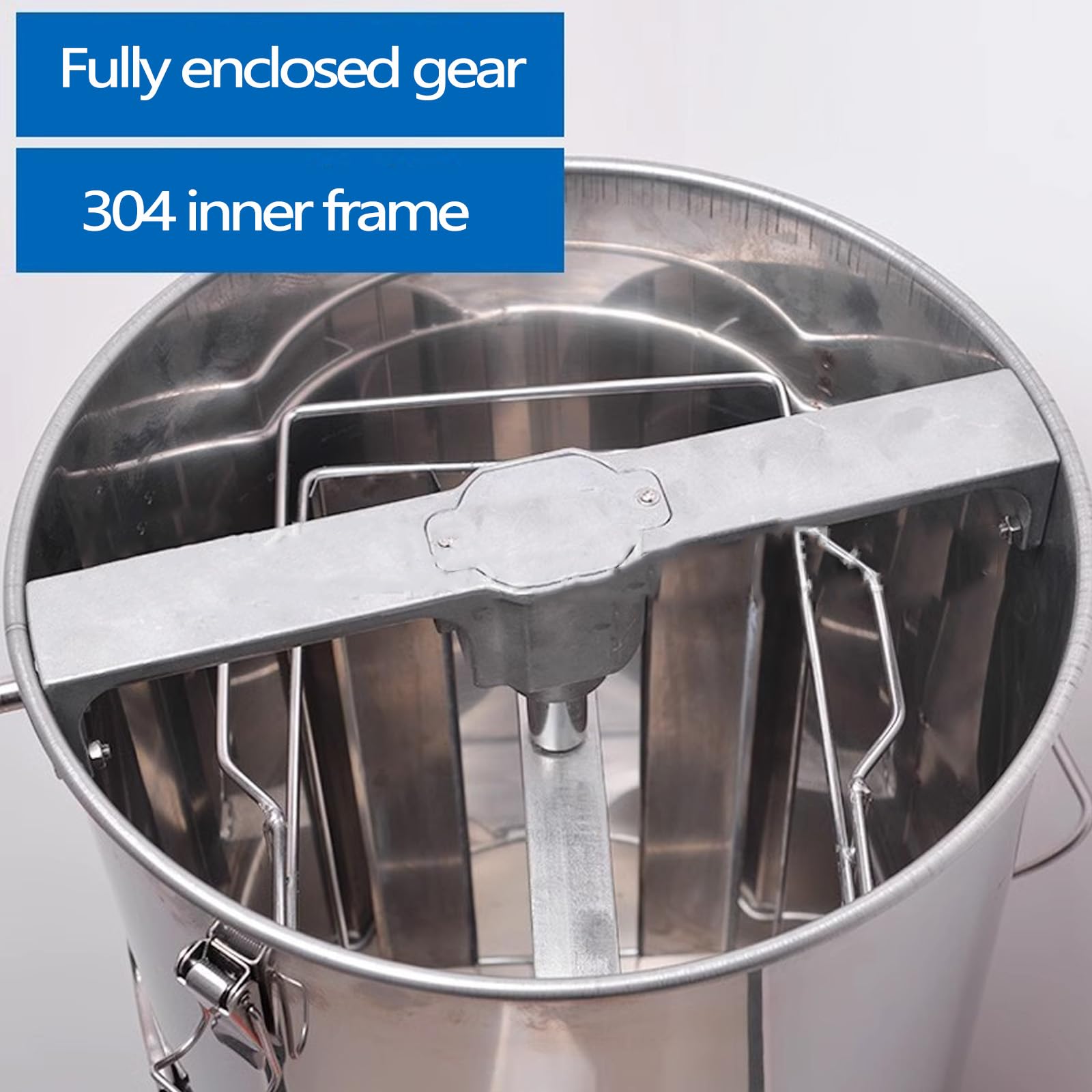 Centrifuga Manuale per Miele in Acciaio Inox, Piccolo Smielatore, Estrattoreaccessorio per Apicoltori E Apicoltori Professionali
