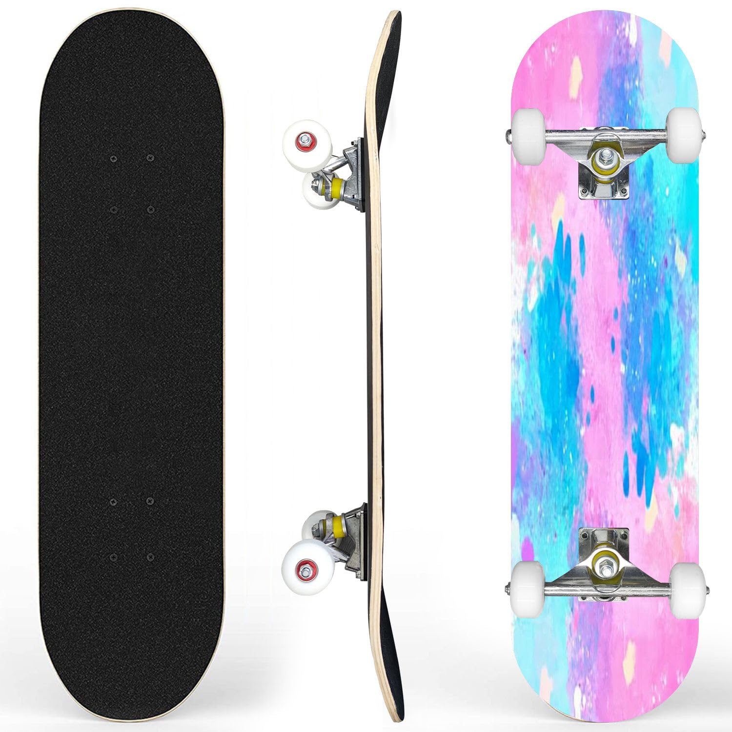 Amazon.com : Skateboards for Beginners Trendy Pink Sky Blue
