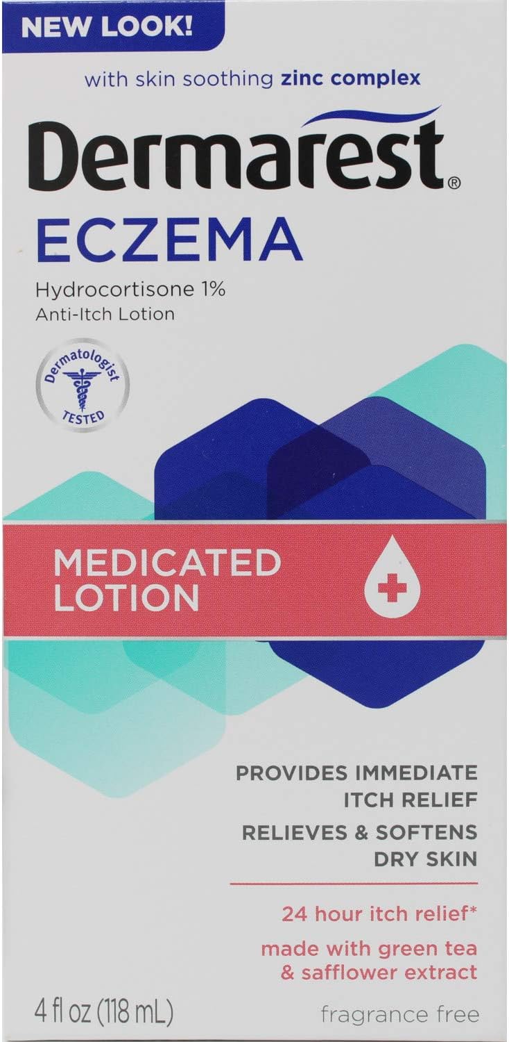 Dermarest Eczema Medicated Lotion | Dermatologist Tested | 4 FL OZ (6 Pack)