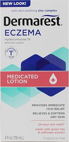 Miniatura 1 de Dermarest Loción medicada para eccema | Probado por dermatólogos | 4 onzas líquidas (paquete de 5)
