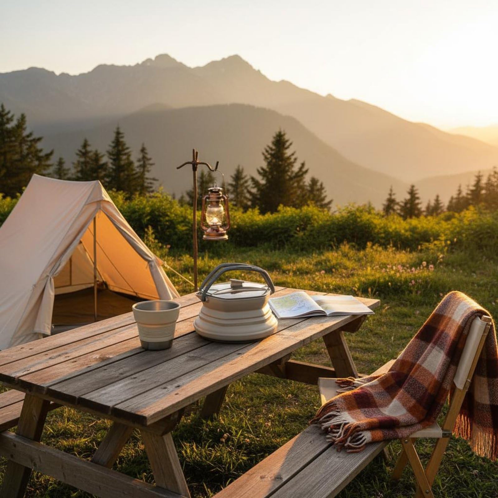 Tetera Plegable de Silicona con Taza Recipiente Hervidor y Vaso Fabricada con Silicona Alimentaria Base de Acero Inoxidable Adecuada para Camping Negocios Excursiones
