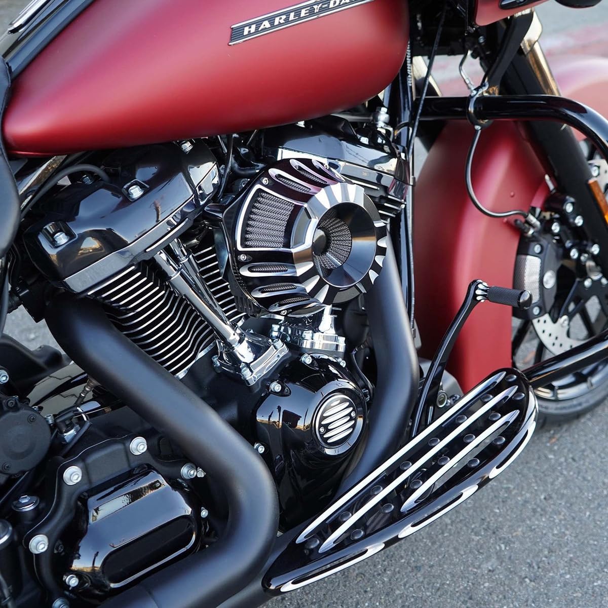 INDNICE Air Filter Cleaner CNC Crafts Intake Filter For Harley Dyna Super Glide Custom FXDC/I?005-2014