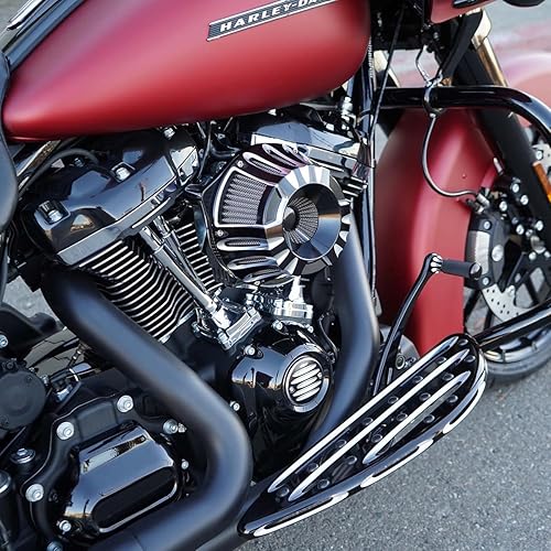 Miniatura 3 de INDNICE Filtro de aire limpiador CNC Crafts filtro de admisión para Harley Dyna Super Glide Custom FXDC/I?005-2014